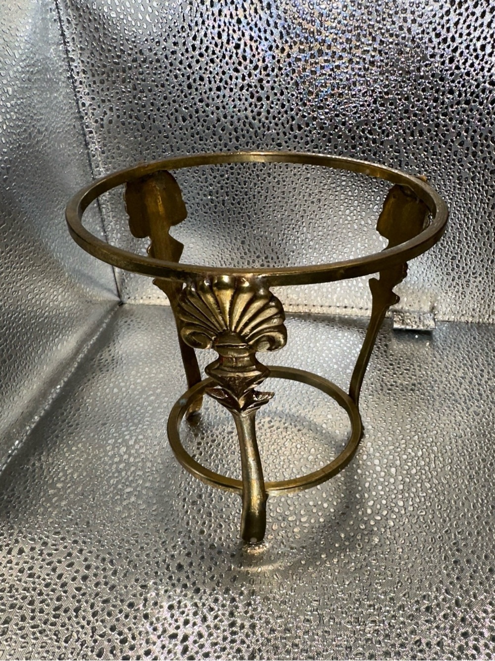 Vintage Brass Footed Stand: Plant 
Stand Display